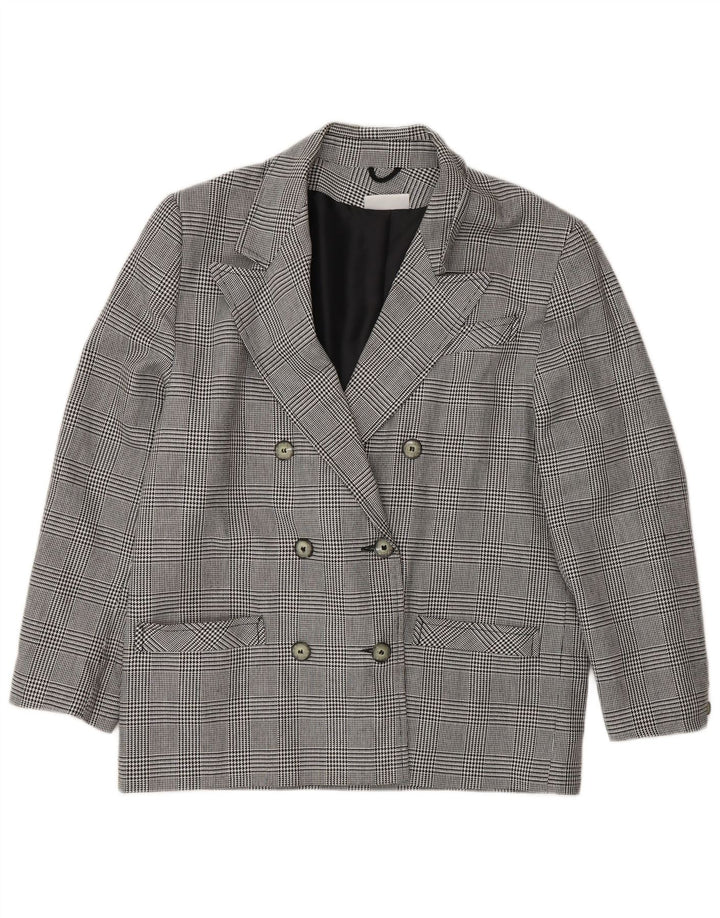 Peggy Page Veste Blazer Femme UK 14 Grand Pied-de-Poule Gris