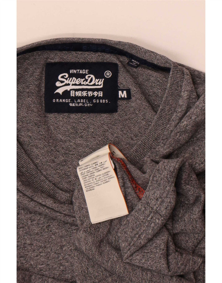 Superdry Haut à manches longues en coton moucheté gris moyen |