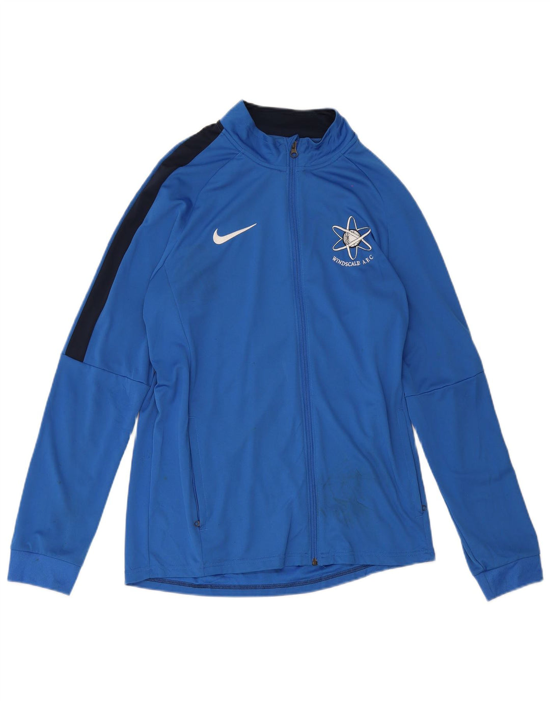 Nike Hommes Dri Fit Survêtement Top Veste Grand Bleu Colorblock Polyester