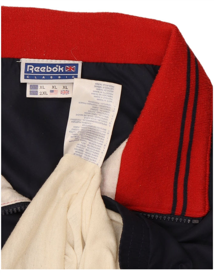 Reebok Veste de Survêtement Graphique Homme XL Bleu Marine Polyester