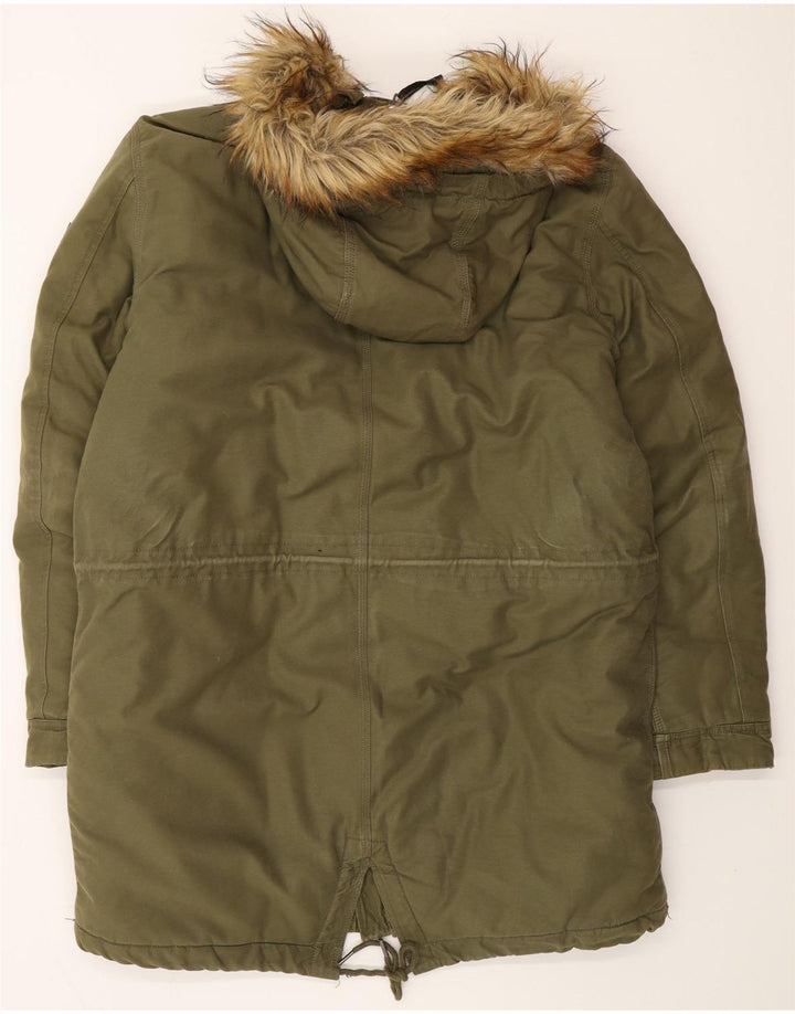 DIESEL Parka à capuche pour homme UK 42 XL Kaki Coton