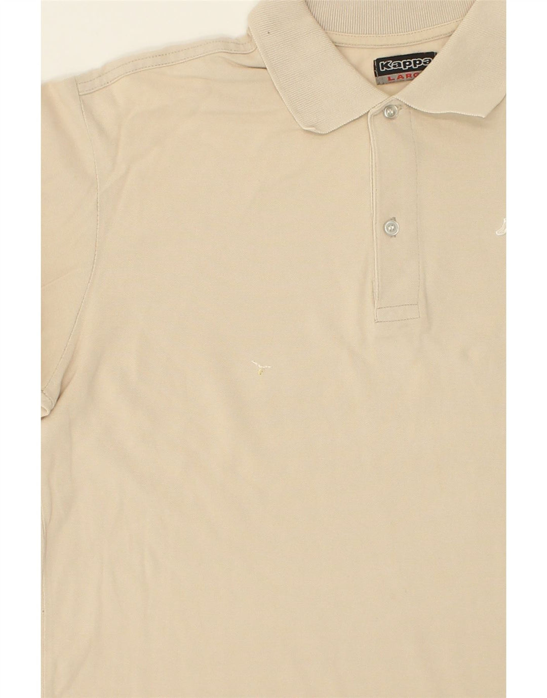 KAPPA Mens Polo Shirt Large Beige Cotton Vintage Kappa and Second-Hand Kappa from Messina Hembry 