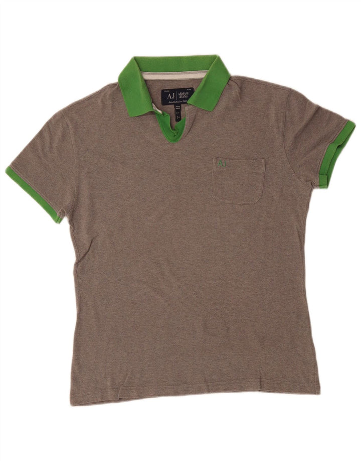 Armani Jeans Polo Homme Grand Gris Coton