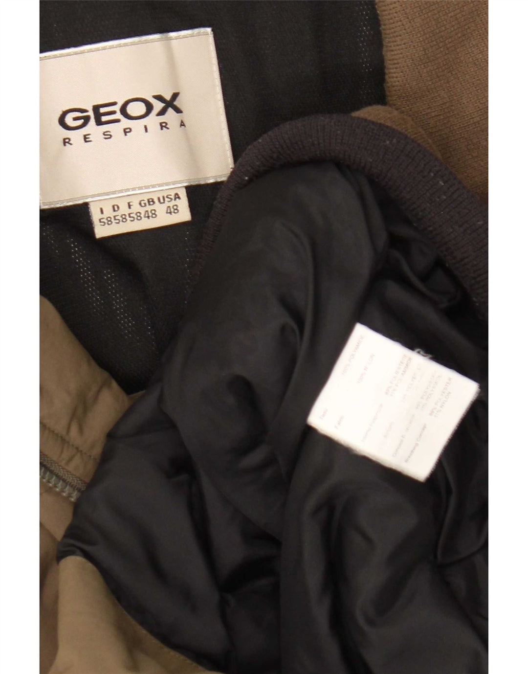 Geox Respira Veste Bomber Homme UK 48 4XL Marron Nylon