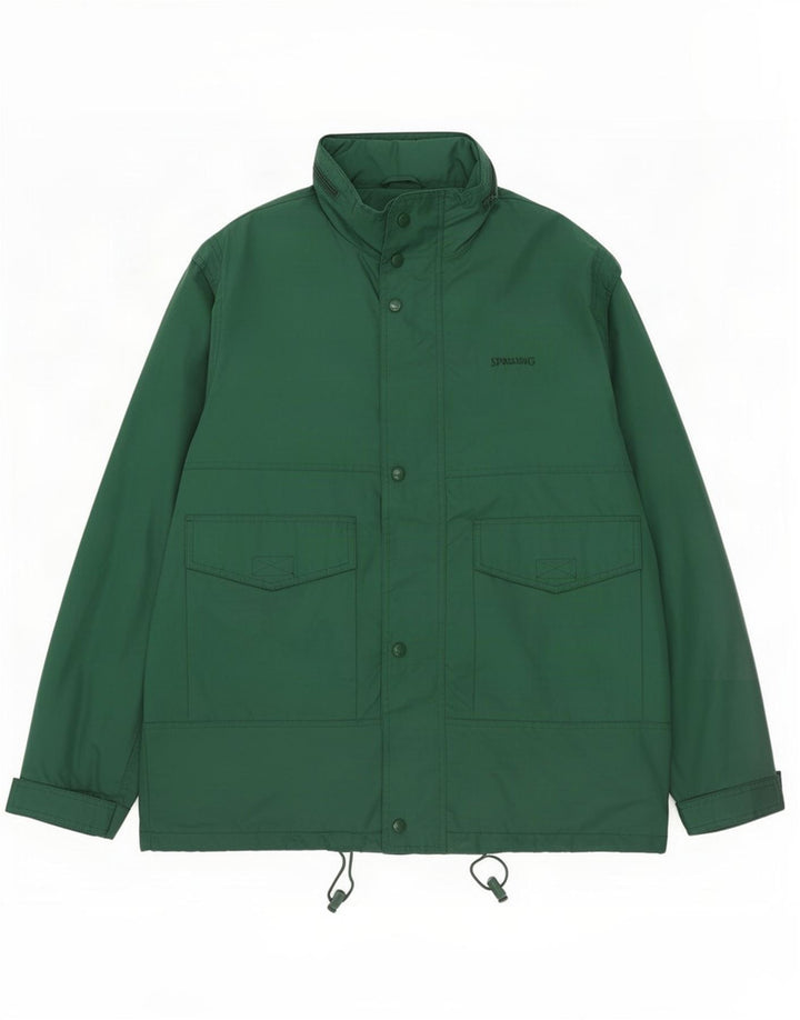 Spalding Veste de pluie à capuche pour homme UK 38 Medium Green Polyamide
