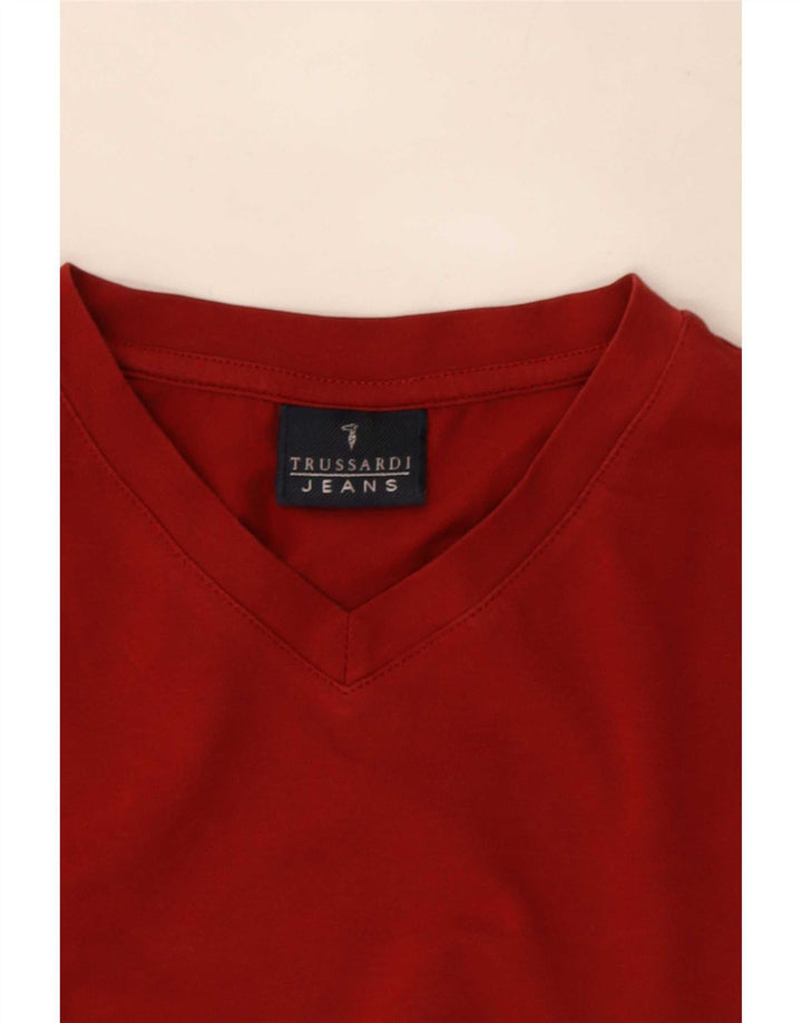 Trussardi Jeans Haut T-Shirt Rouge Moyen Homme