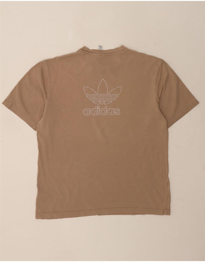 Adidas T-shirt graphique pour homme en coton beige moyen