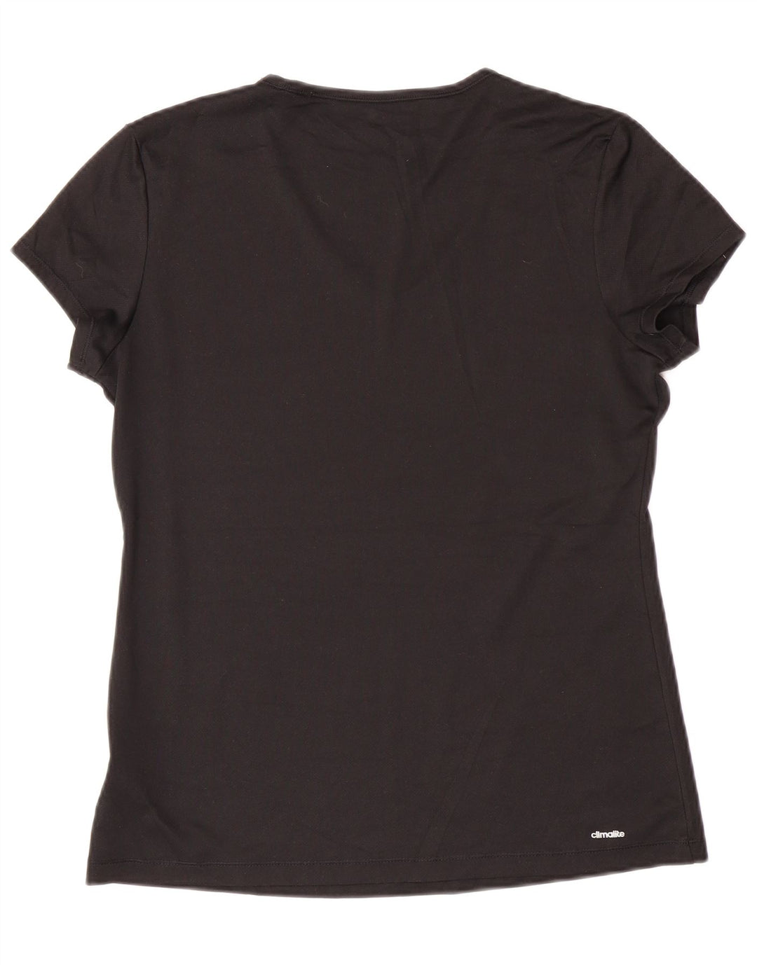 ADIDAS Womens Climalite T-Shirt Top UK 12/14 Medium Black Polyester