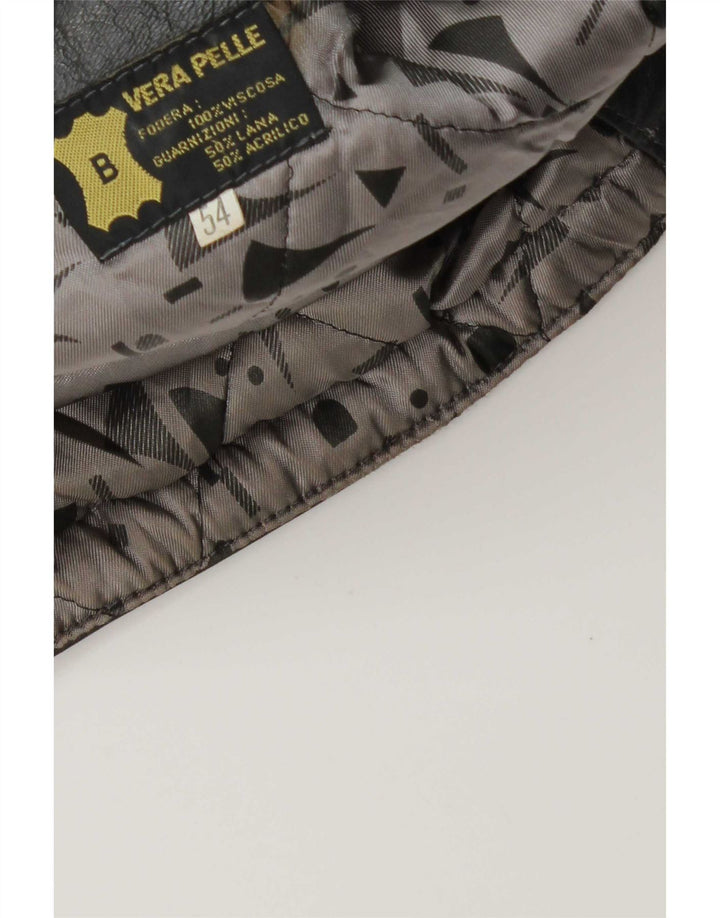 veste en cuir militaire vintage pour hommes IT 54 2XL Gris