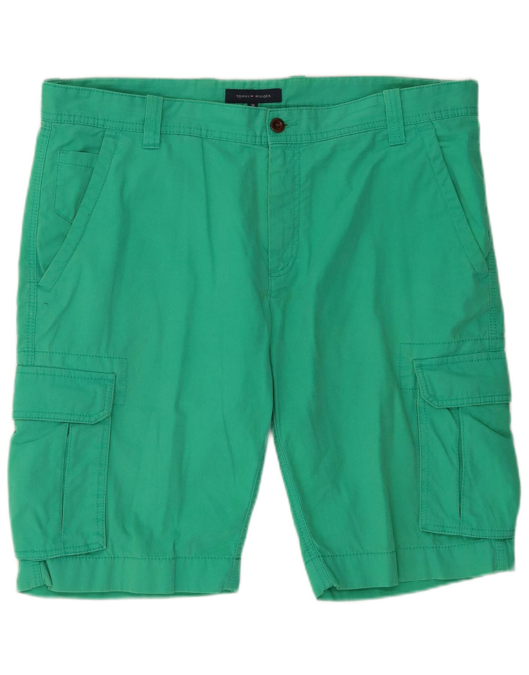 TOMMY HILFIGER Short Cargo Homme W38 XL Vert Coton
