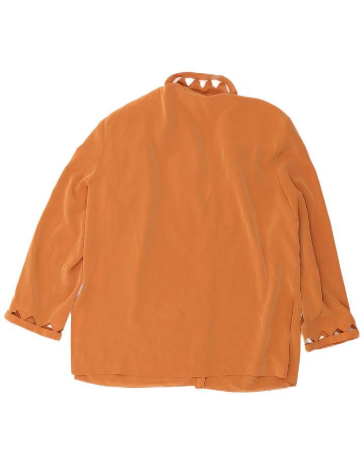 JACQUES VERT Cardigan surdimensionné pour femme UK 16 Large Orange Polyester