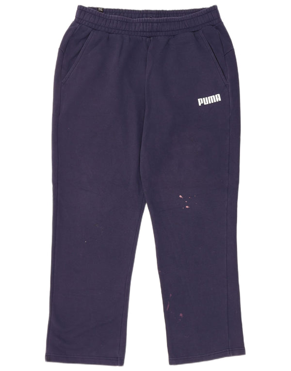 Puma Pantalon de survêtement pour homme en coton bleu marine Taille L
