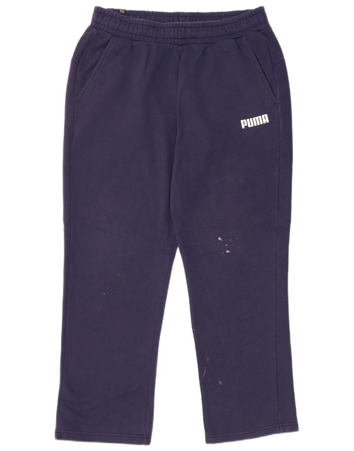 Puma Pantalon de survêtement pour homme en coton bleu marine Taille L