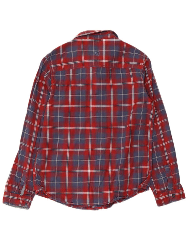 Fat Face Chemise en Flanelle Garçon 10-11 Ans Coton à Carreaux Rouge