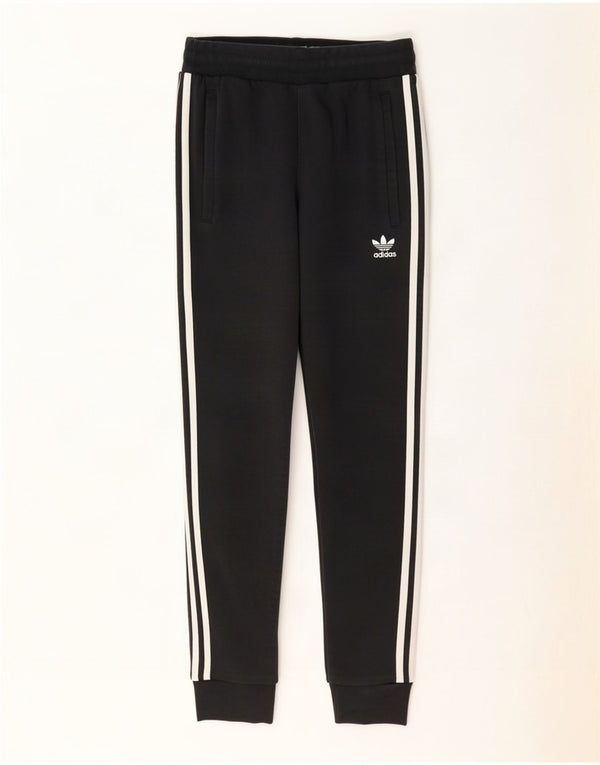 Adidas Womens Tracksuit Trousers Joggers UK 4 XS Black Cotton