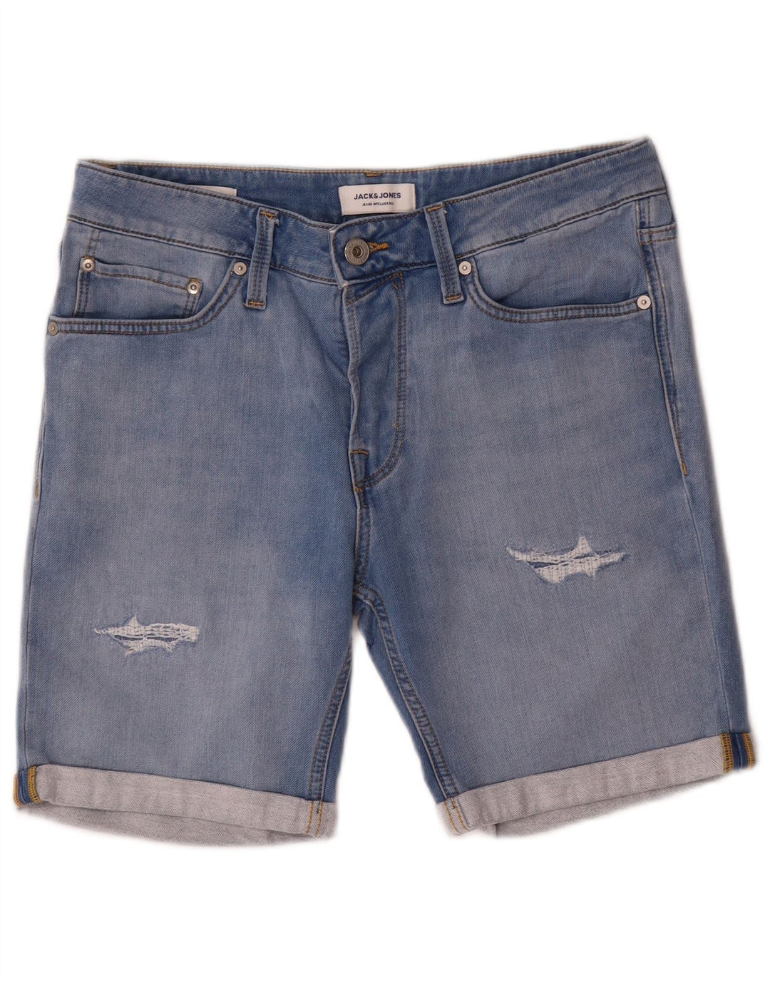 Jack & Jones Short En Jean Déchiré Moyen W32 Homme Bleu Coton