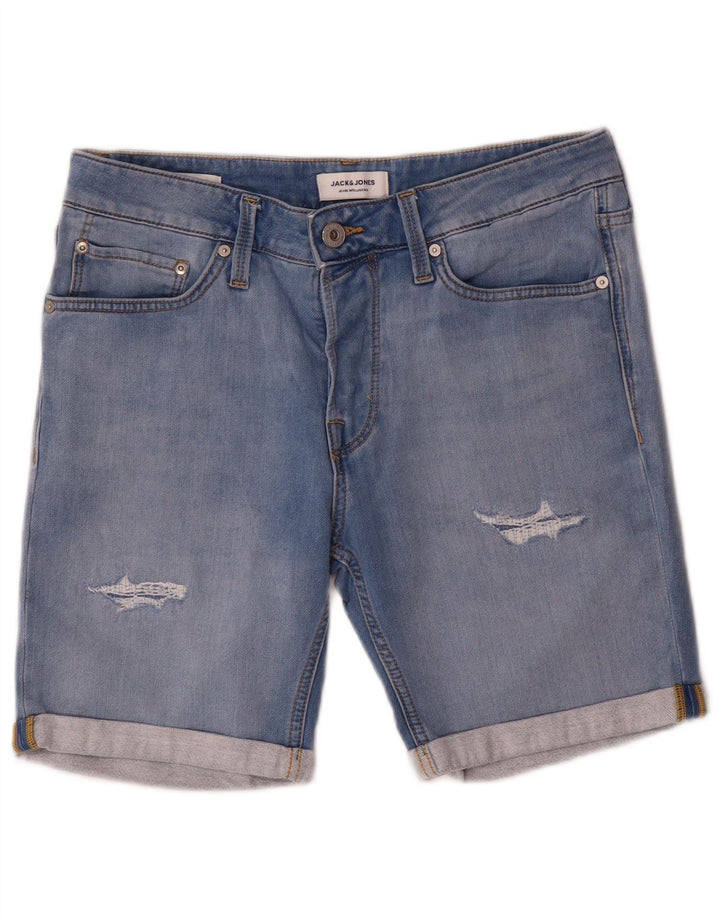 Jack & Jones Short En Jean Déchiré Moyen W32 Homme Bleu Coton