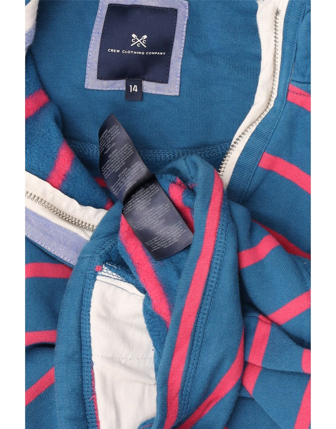 Crew Clothing Sweat-shirt surdimensionné pour femme UK 44 Large Rayé Bleu