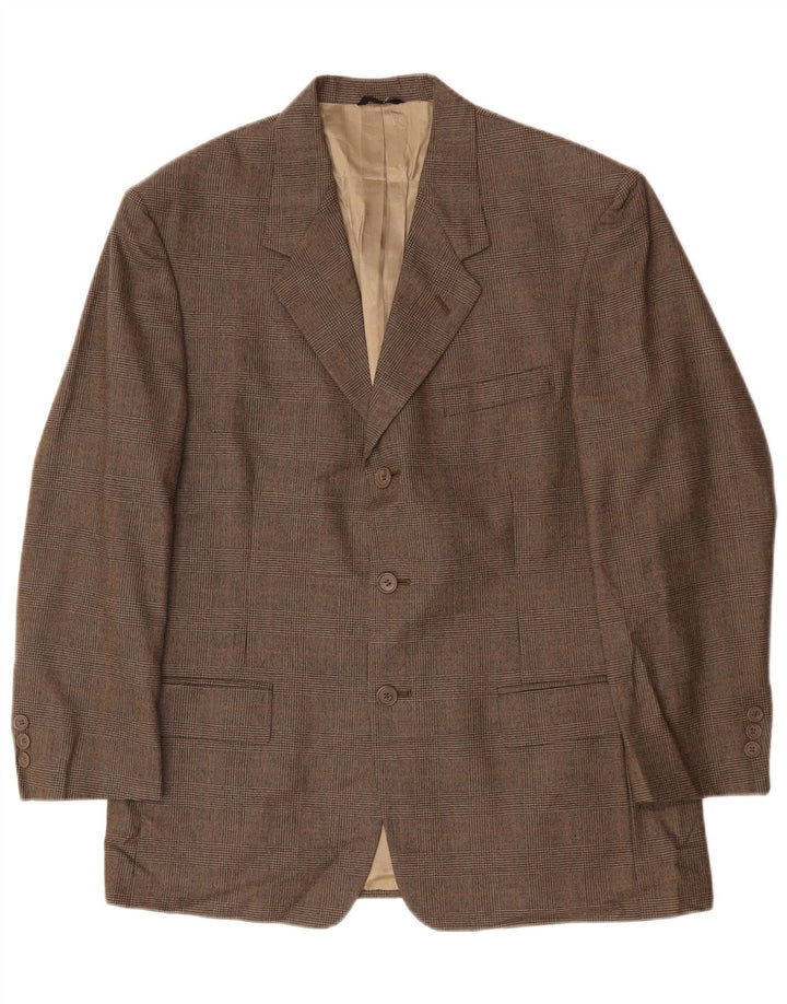 PIERRE CARDIN Veste Blazer 3 Boutons Homme UK 40 Grand Pied-de-Poule Gris
