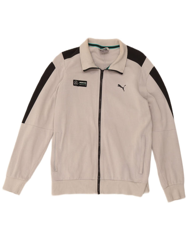 Puma Veste de survêtement pour femme UK 16 Large Gris Colorblock Coton