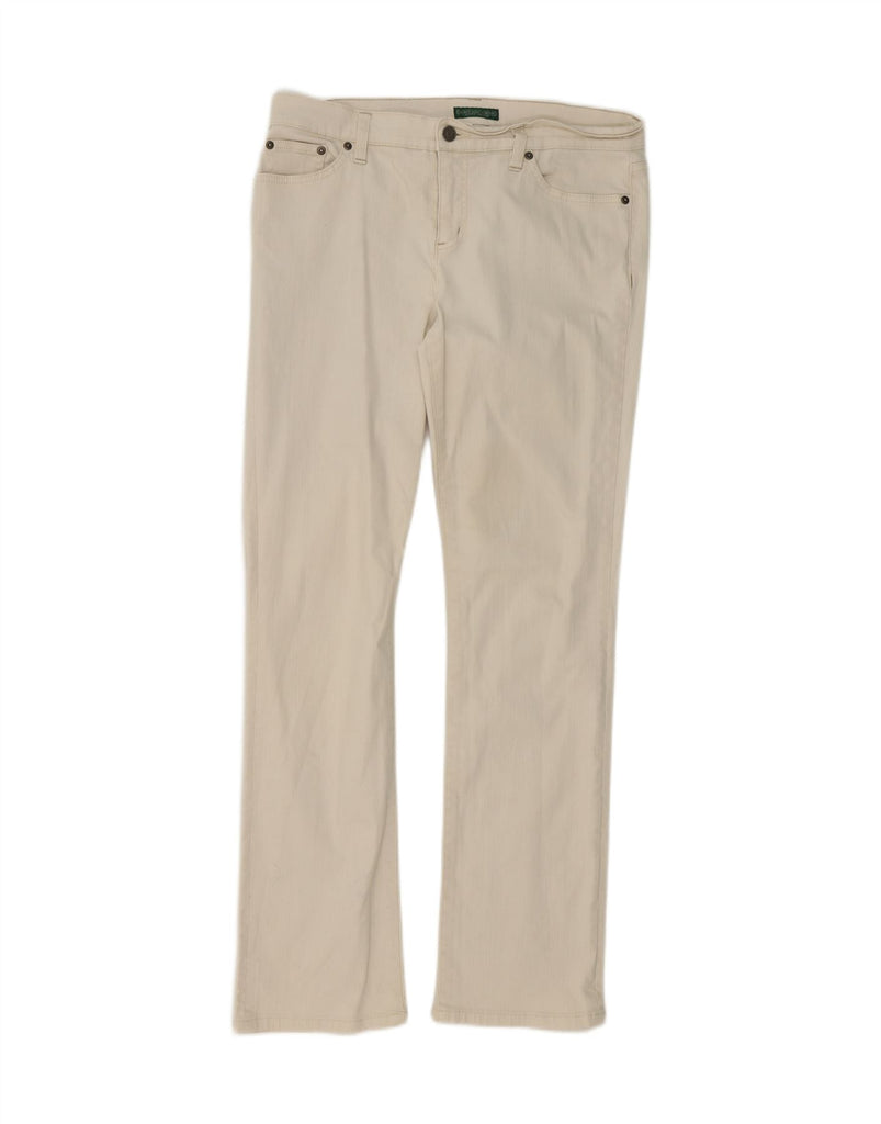 RALPH LAUREN Womens Straight Jeans US 10 Large W34 L31 White Cotton Vintage Ralph Lauren and Second-Hand Ralph Lauren from Messina Hembry 