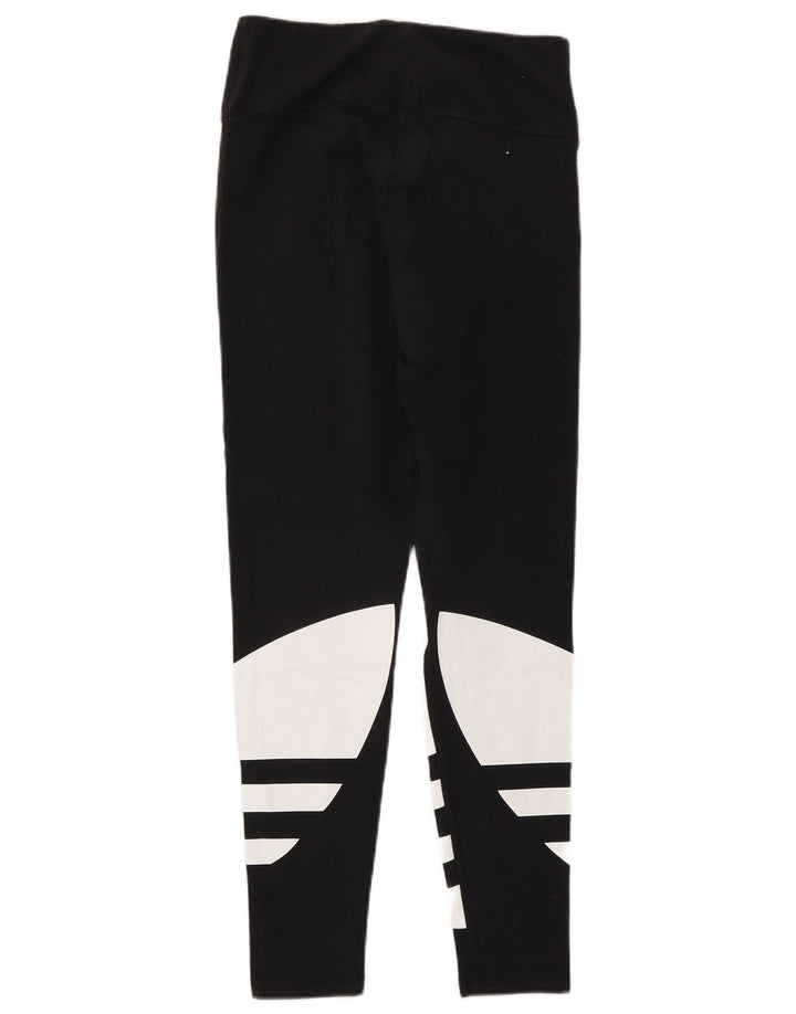 Adidas Leggings graphiques pour femmes UK 10 Small Black Colourblock