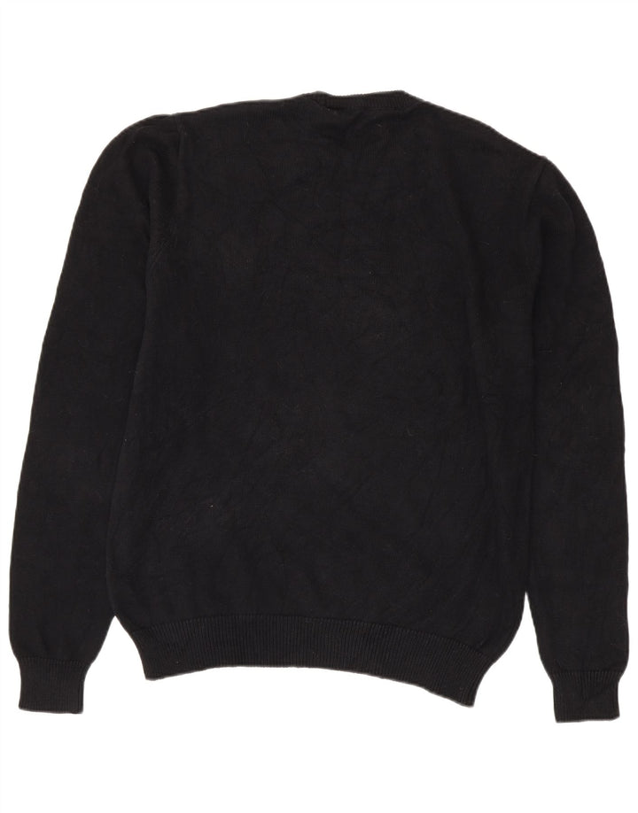 Chaps Pull à col rond pour homme en coton noir Taille L