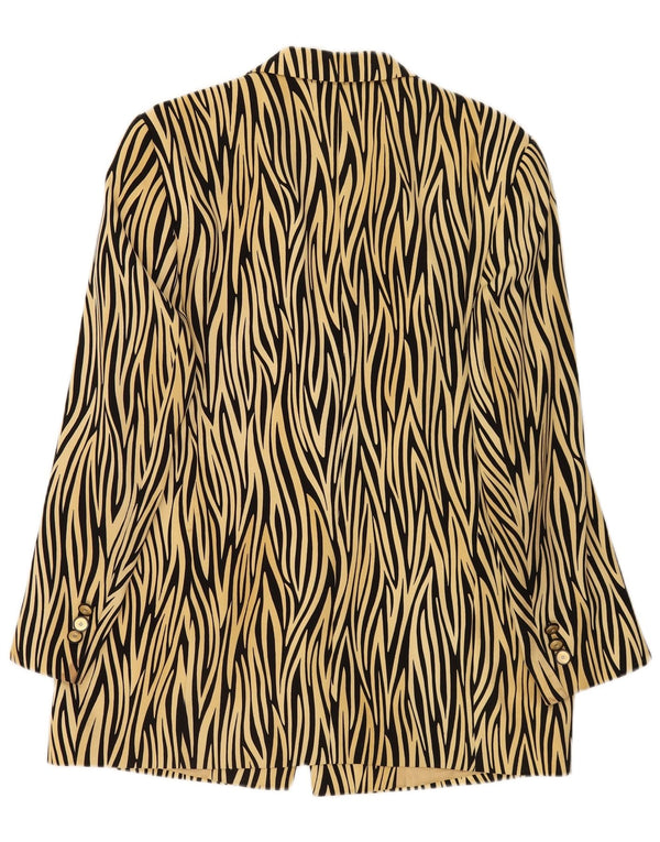 Basler Veste blazer à 1 bouton pour femme UK 44, jaune moyen, imprimé animal