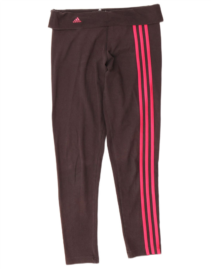 Adidas Climalite Leggings UK 12/14 Medium Noir Polyester