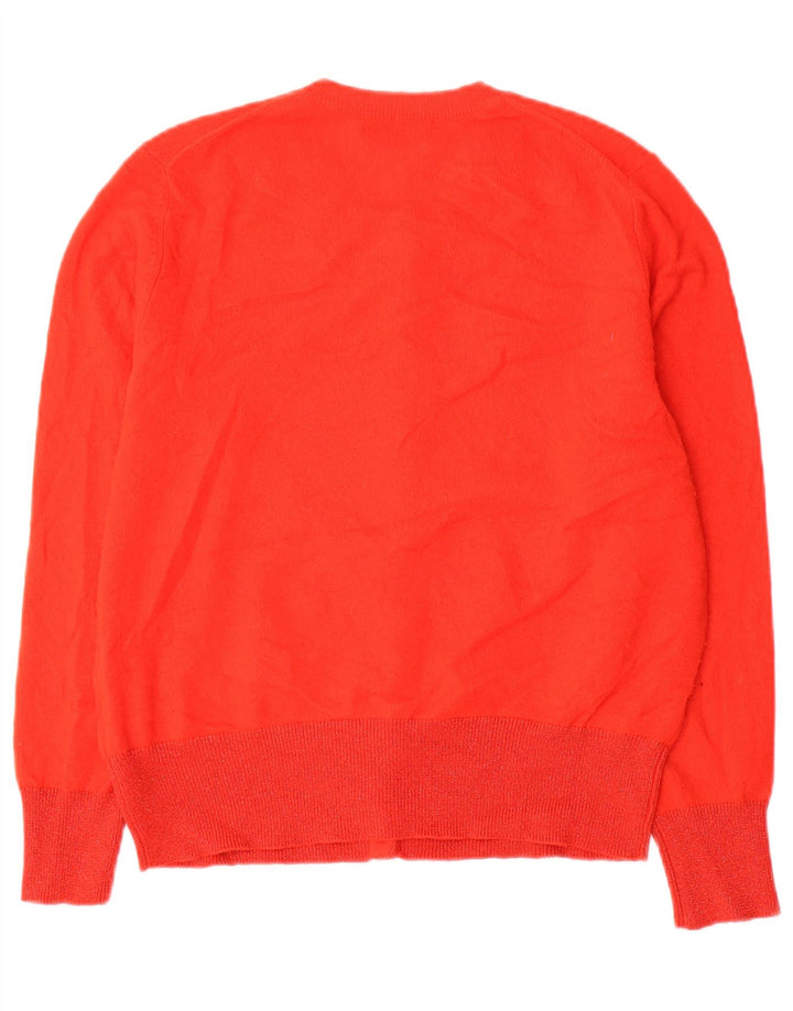 Marks & Spencer Pull cardigan autographe pour femme UK 14 cachemire rouge moyen