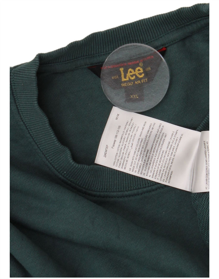 Lee Sweat-shirt coupe classique pour homme en coton vert 2XL