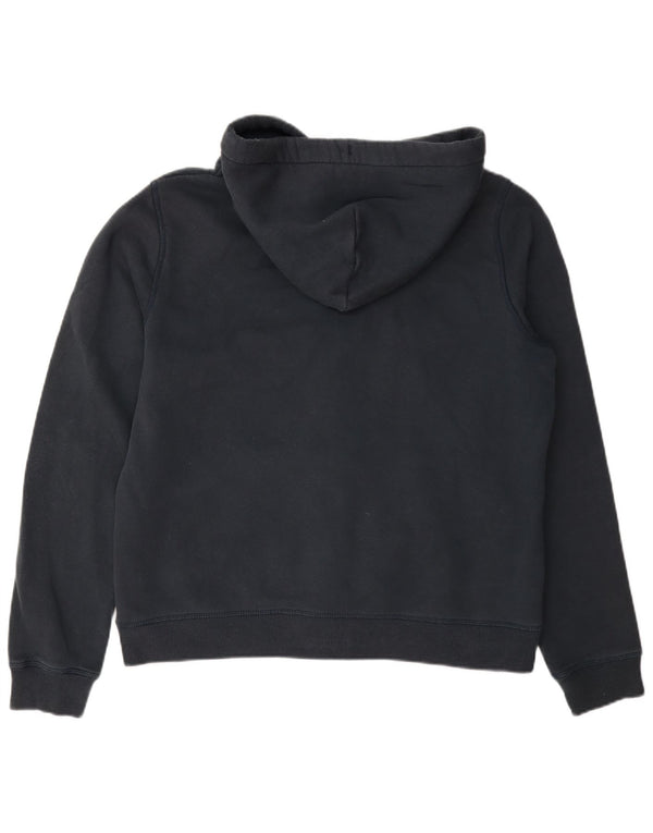 Jack Wills Pull à capuche zippé pour femme UK 16 Grand coton bleu marine