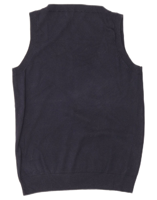 Zara Womens Vest Débardeur UK 12 Moyen Noir