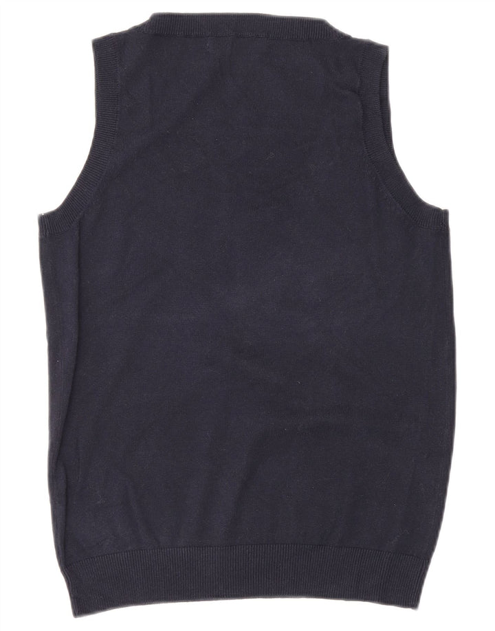 Zara Womens Vest Débardeur UK 12 Moyen Noir