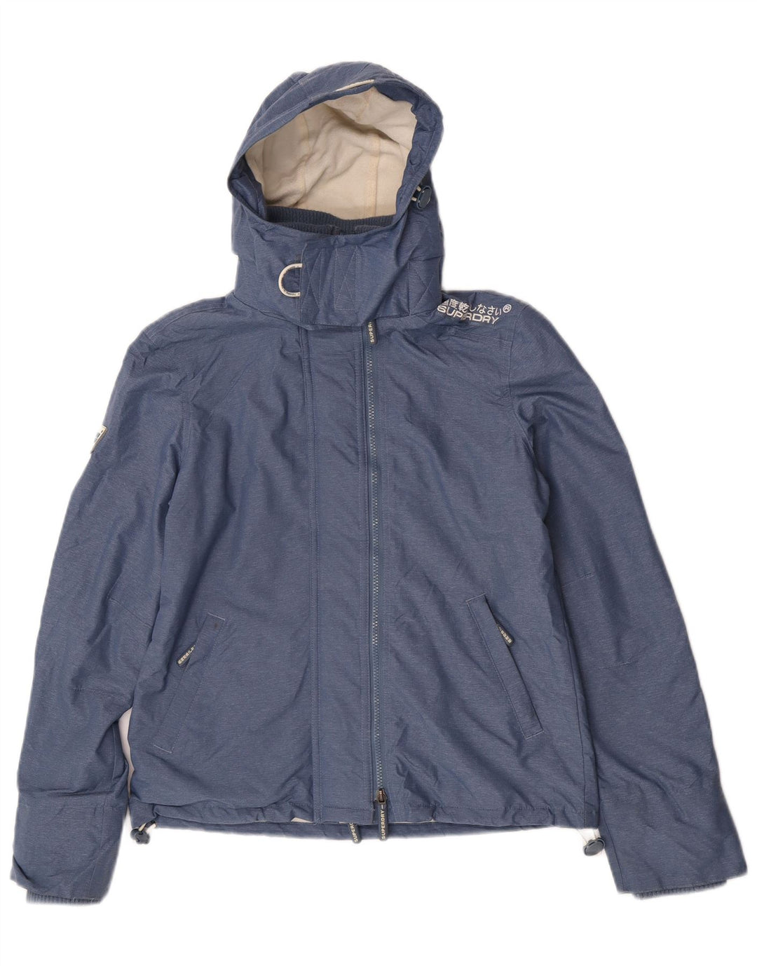 Superdry Veste coupe-vent graphique pour femme UK 14 Bleu moyen