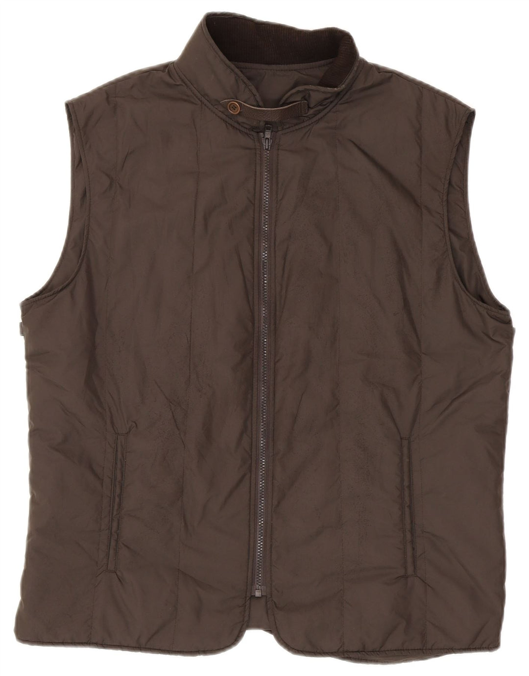 Massimo Dutti Gilet rembourré pour homme EU 52 Large Gris Polyester