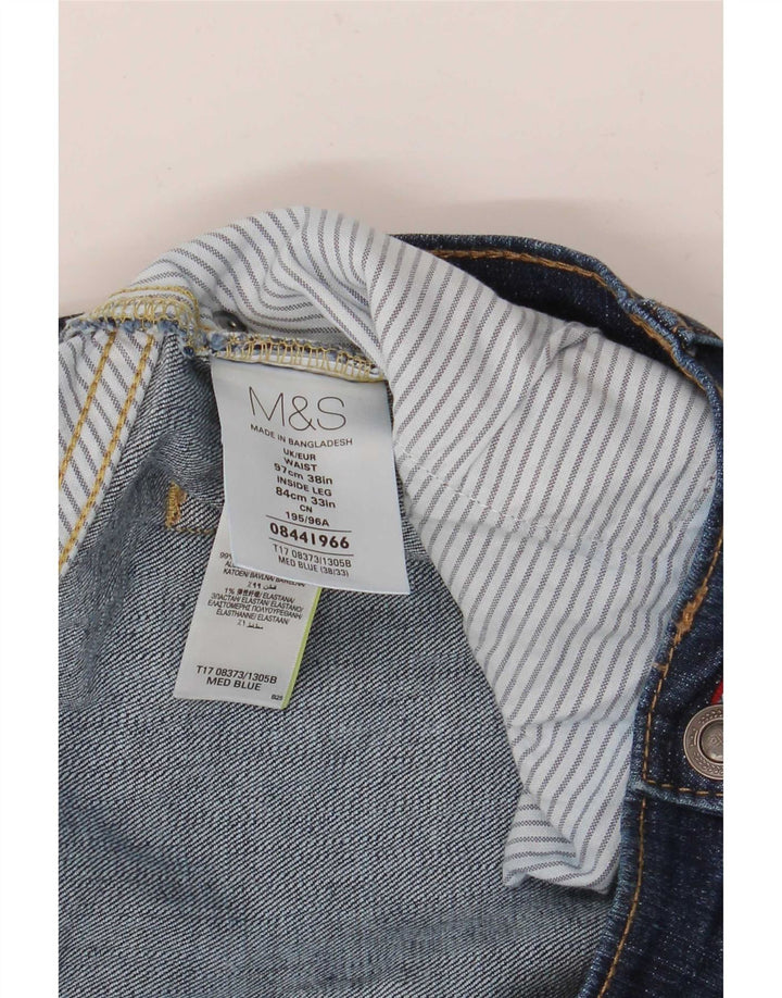 Marks & Spencer Jean droit coupe régulière pour homme W38 L33 bleu coton
