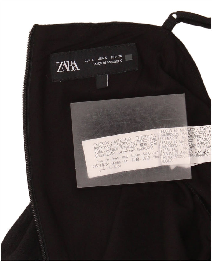 Zara Combishort Femme UK 10 Petit Lin Noir