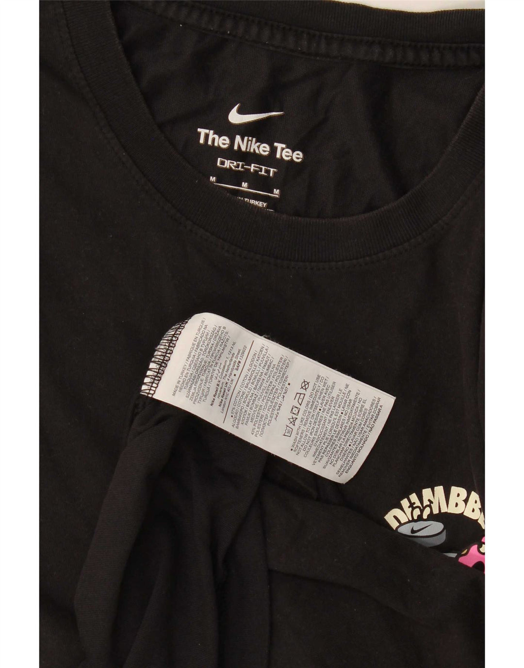 Nike Hommes Dumbbells Donuts T-Shirt Graphique Haut Noir Moyen Coton