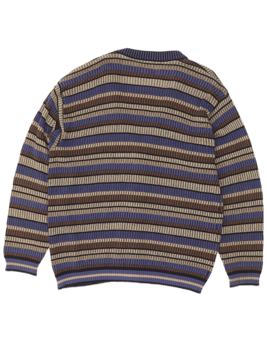 Marc Rene Cardigan Homme Pull IT 52 Grand Bleu Rayé Coton