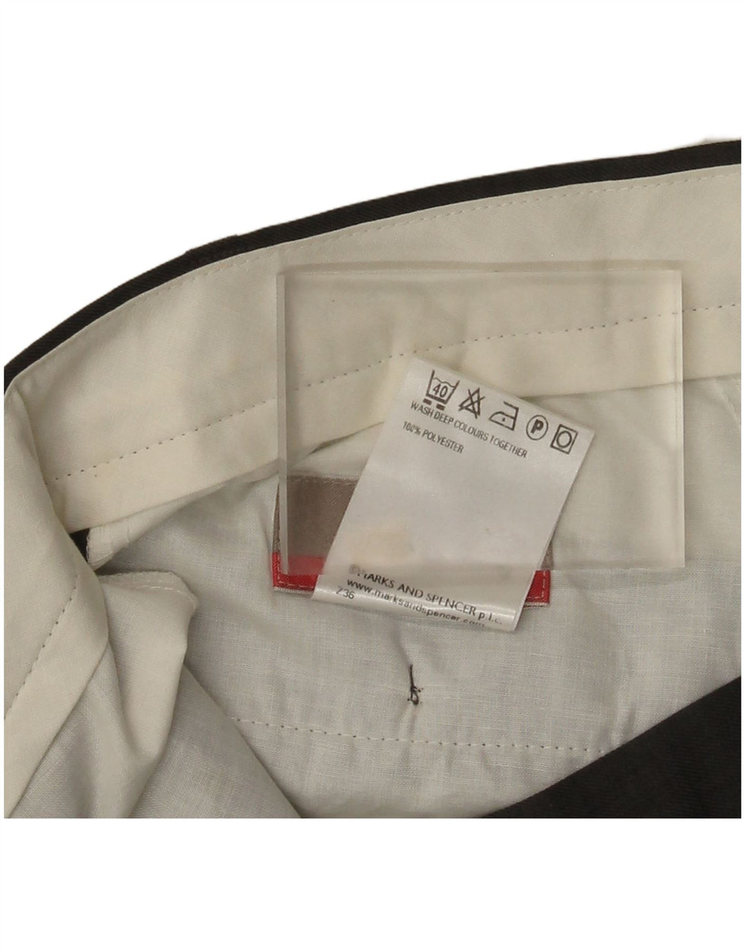Marks & Spencer Pantalon de costume pour homme W36 L29 Gris Polyester