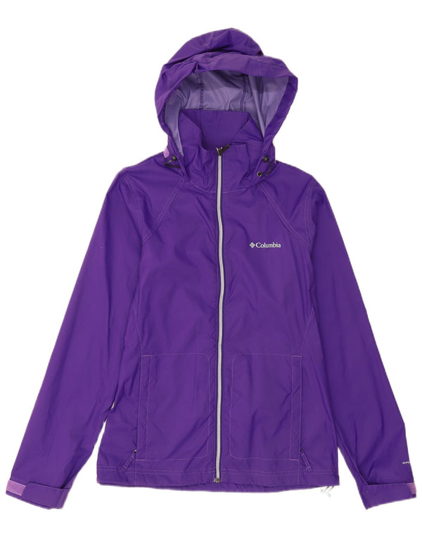 Columbia Veste de pluie à capuche Omni-Shade pour femme UK 10 Small Violet Nylon