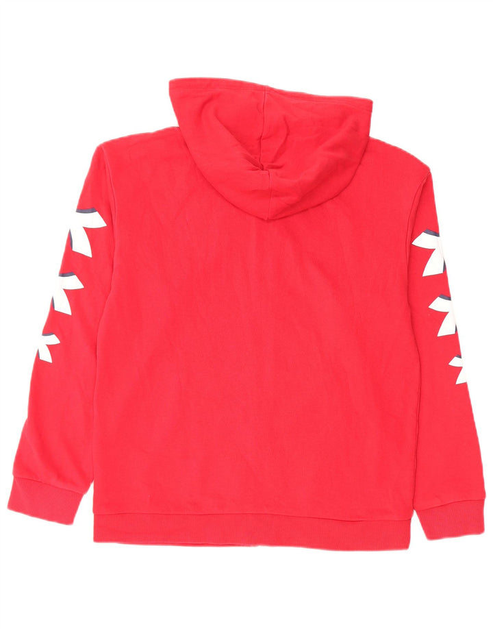 DIADORA Pull à capuche zippé graphique pour garçon 11-12 ans XL Rouge Coton