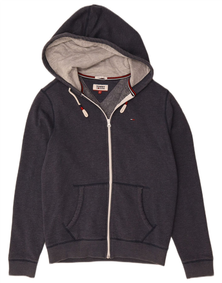 Tommy Hilfiger Pull à capuche zippé coupe régulière pour homme, petit bleu marine