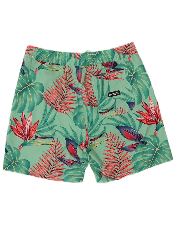 HURLEY Short de Bain Homme Vert Moyen Floral Polyester