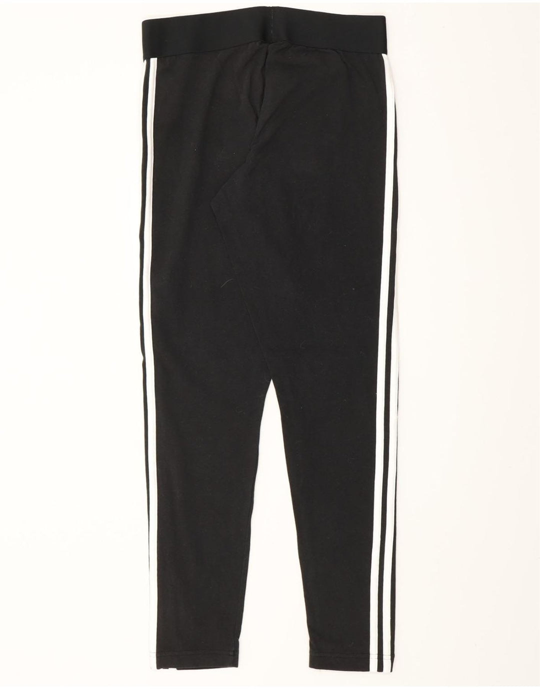 ADIDAS Leggings Femme UK 12/14 Coton Noir Moyen