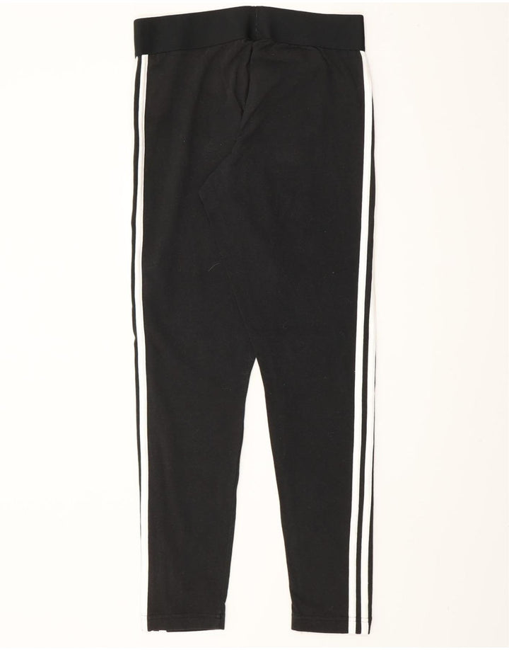 ADIDAS Leggings Femme UK 12/14 Coton Noir Moyen