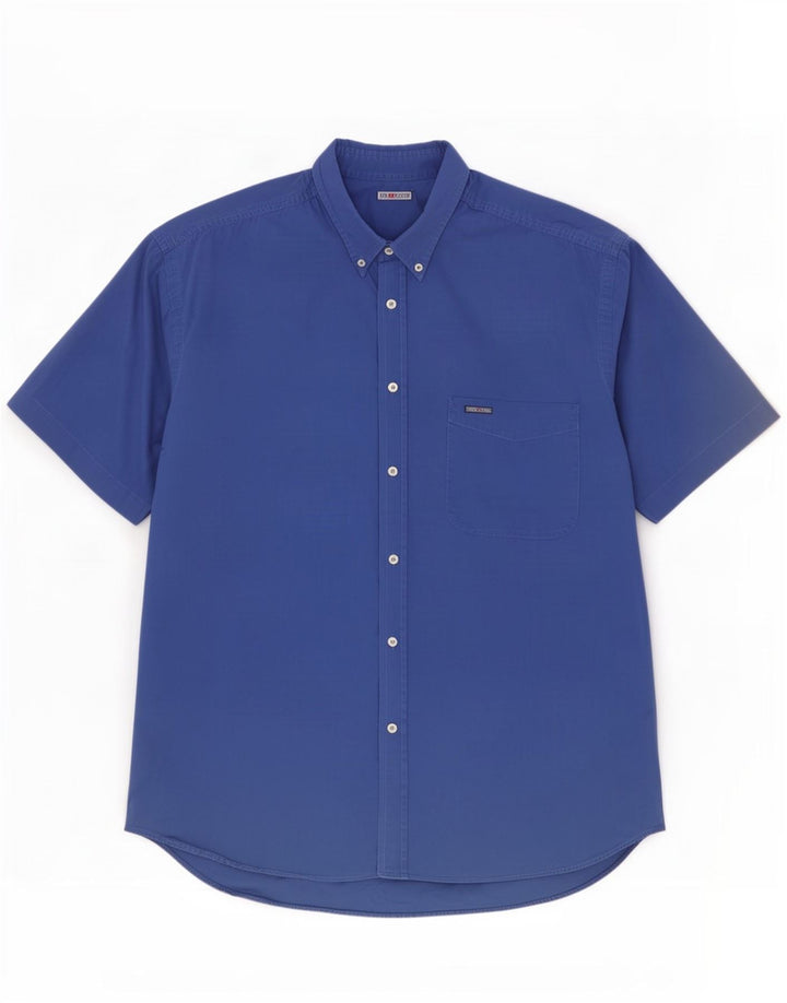Think Pink Chemise à manches courtes pour hommes 2XL Bleu