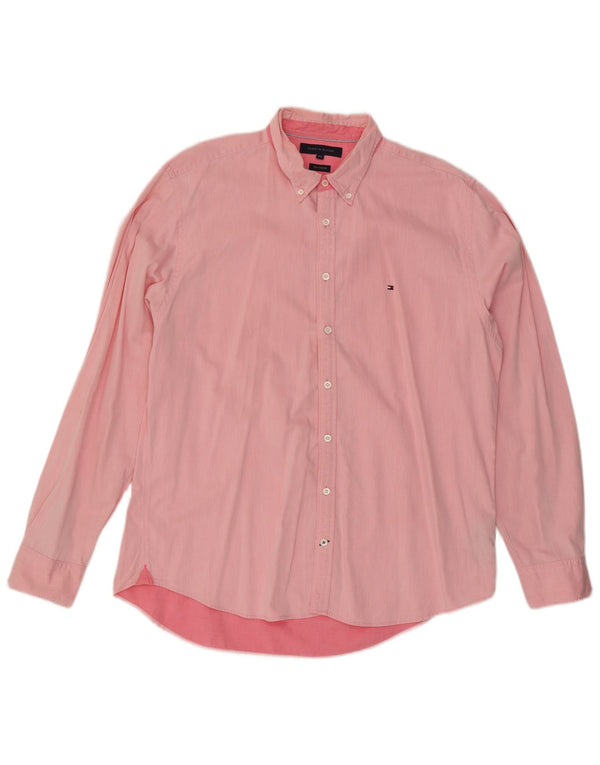 Tommy Hilfiger Chemise New York Fit pour homme en coton rose 2XL