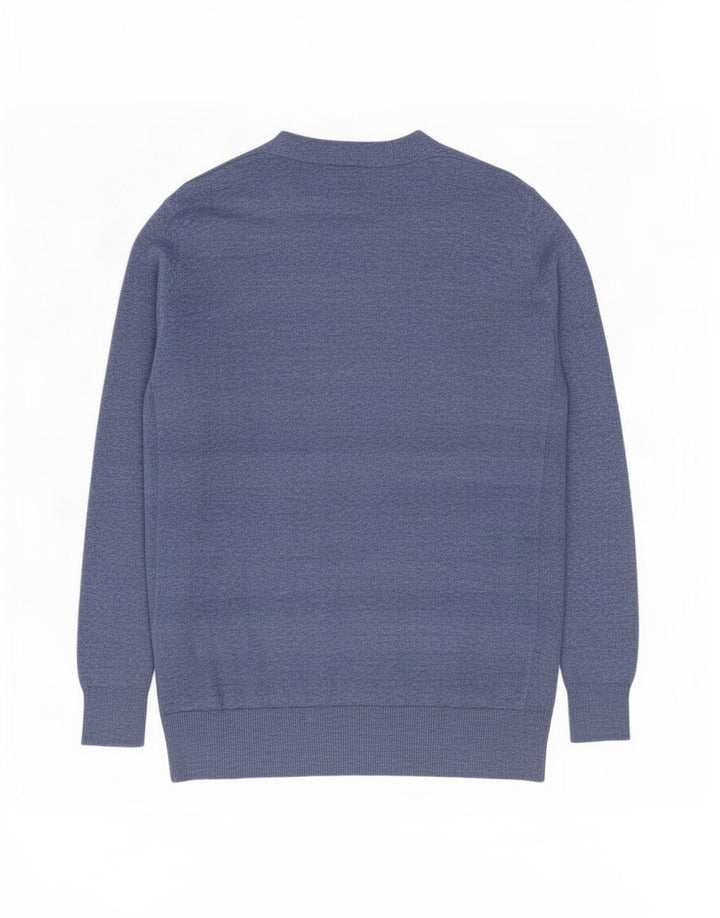 Marks & Spencer Pull cardigan ouvert pour femme UK 12 Bleu moyen moucheté